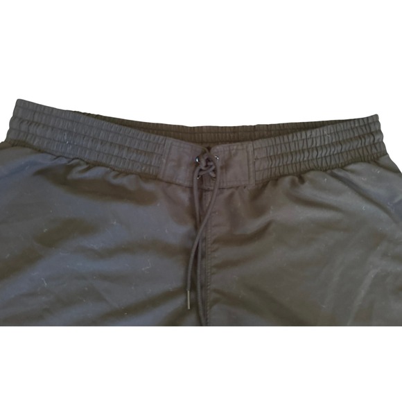 AVA VIV Black Nylon Blend‎ Athletic Shorts Drawstring Waist Activewear Sz 14W - Picture 2 of 4
